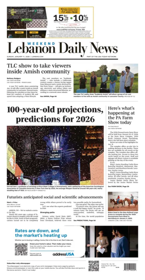 Cover of Lebanon Daily News