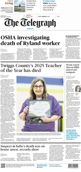 Cover of The Telegraph (Macon) (Sunday)