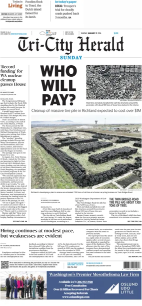 Cover of Tri-City Herald (Sunday)