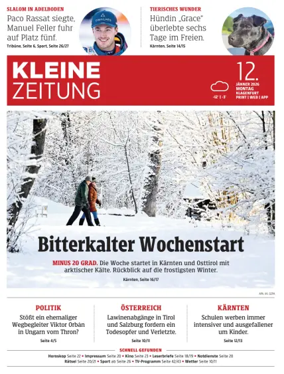 Cover of Kleine Zeitung Kaernten