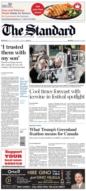 Cover of The Standard (St. Catharines)