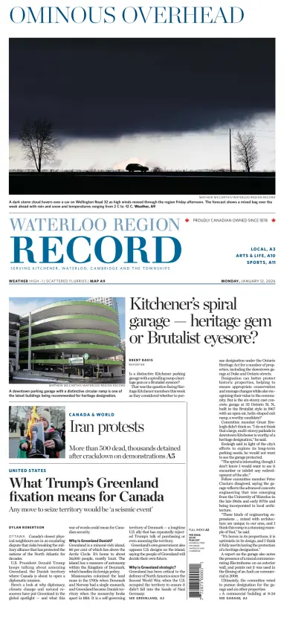 Cover of Waterloo Region Record