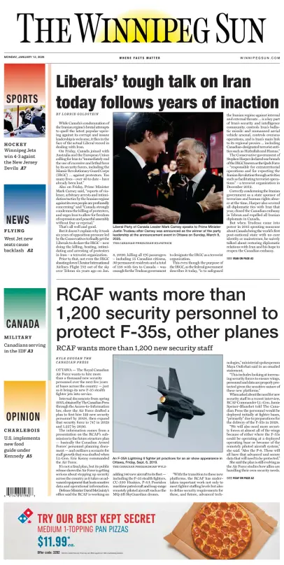 Cover of Winnipeg Sun