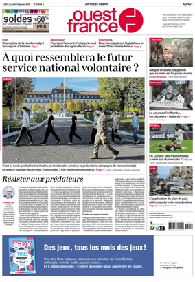 Cover of Ouest France (Auray)