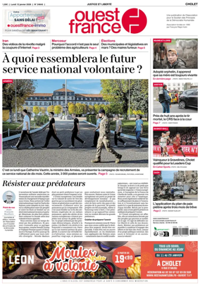 Cover of Ouest France (Cholet)