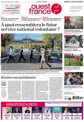 Cover of Ouest France (Quimper)