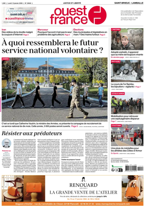 Cover of Ouest-France (Saint-Brieuc Lamballe)
