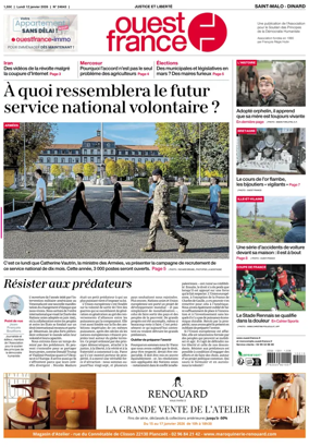 Cover of Ouest France (Saint-Malo)
