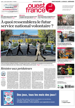 Cover of Ouest France (Saint-Nazaire La Baule Guerande)