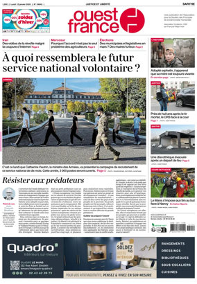Cover of Ouest France (Sarthe)