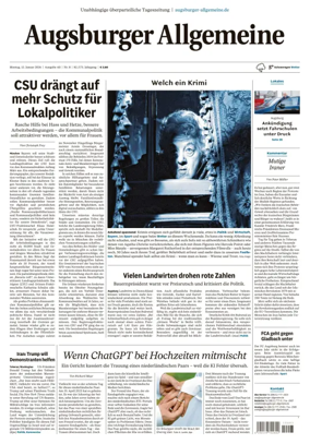 Cover of Augsburger Allgemeine (Ausgabe Stadt)