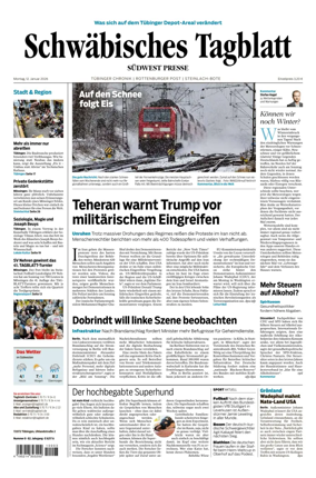 Cover of Schwabisches Tagblatt - Tubinger Chronik