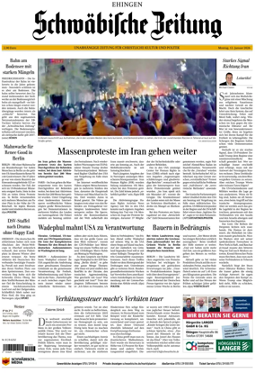 Cover of Schwabische Zeitung (Ehingen)