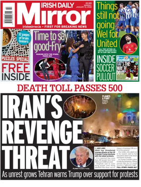 Cover of Irish Daily Mirror