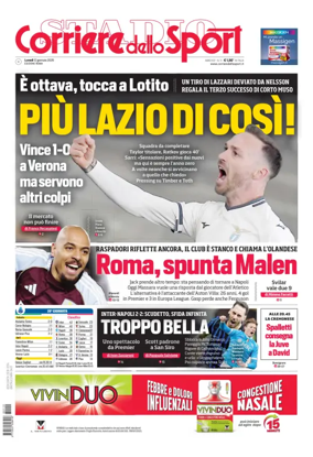 Cover of Corriere dello Sport (Lazio)