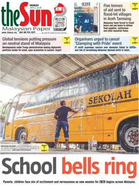 Cover of The Sun (Malaysia)
