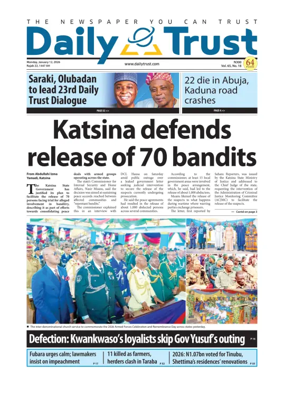 Cover of Daily Trust