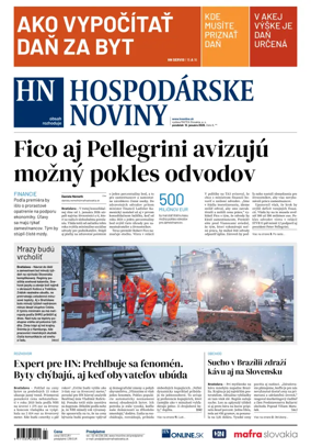 Cover of Hospodarske noviny