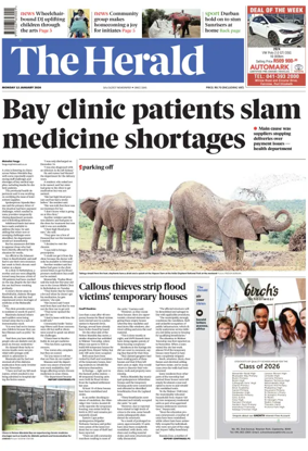 Cover of The Herald (South Africa)
