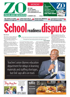 Cover of Zululand Observer - Monday