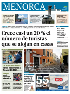 Cover of Menorca Diario Insular