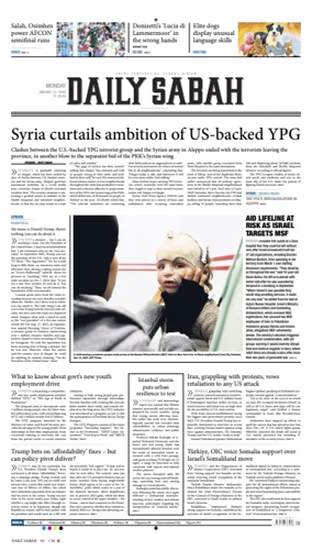 Cover of Daily Sabah (Turkey)