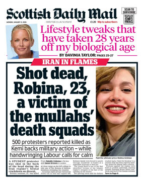 Cover of Scottish Daily Mail