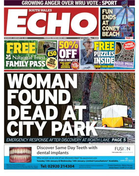 Cover of South Wales Echo