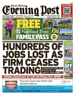 Cover of South Wales Evening Post