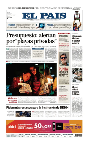 Cover of El Pais (Uruguay)
