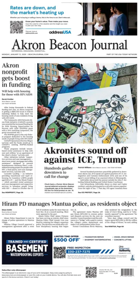 Cover of Akron Beacon Journal