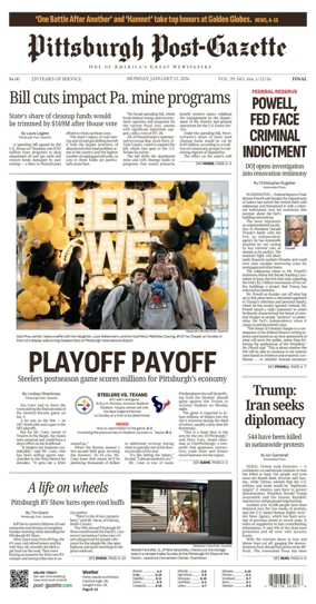 Cover of Pittsburgh Post-Gazette
