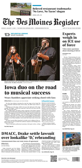 Cover of The Des Moines Register
