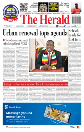 Cover of The Herald (Zimbabwe)