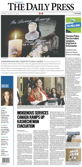 Cover of The Daily Press (Timmins)