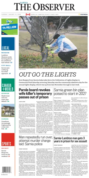 Cover of The Observer (Sarnia)