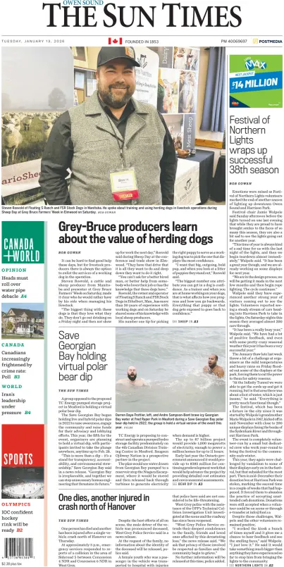 Cover of The Sun Times (Owen Sound)