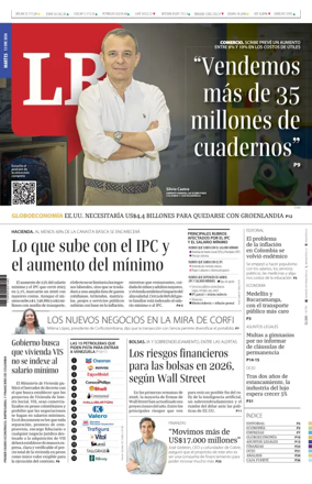 Cover of La Republica (Colombia)