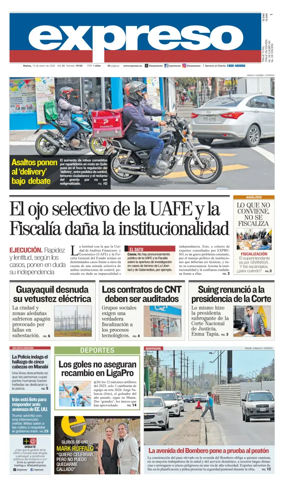 Cover of Diario Expreso