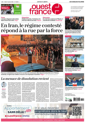 Cover of Ouest France (Les Sables-d'Olonne)