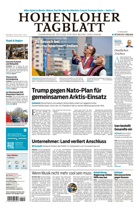 Cover of Hohenloher Tagblatt