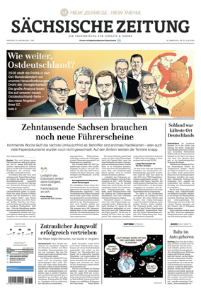 Cover of Sachsische Zeitung (Gorlitz & Niesky)
