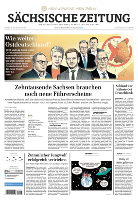 Cover of Sachsische Zeitung (Pirna Sebnitz)