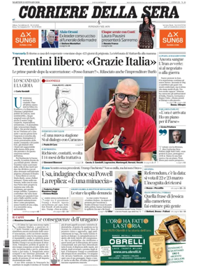 Cover of Corriere della Sera