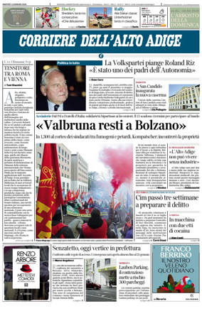 Cover of Corriere dell'Alto Adige
