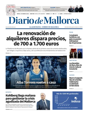 Cover of Diario de Mallorca