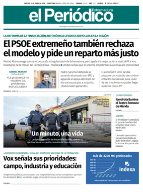Cover of El Periodico Extremadura