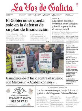 Cover of La Voz de Galicia (Monforte)