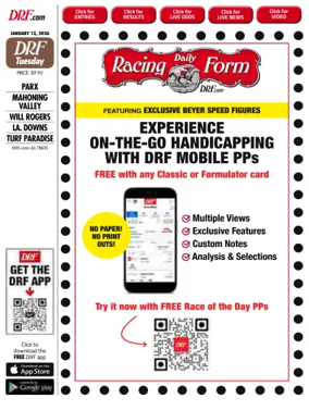 Cover of Daily Racing Form National Digital Edition