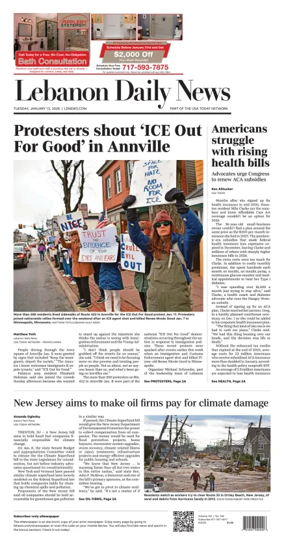 Cover of Lebanon Daily News